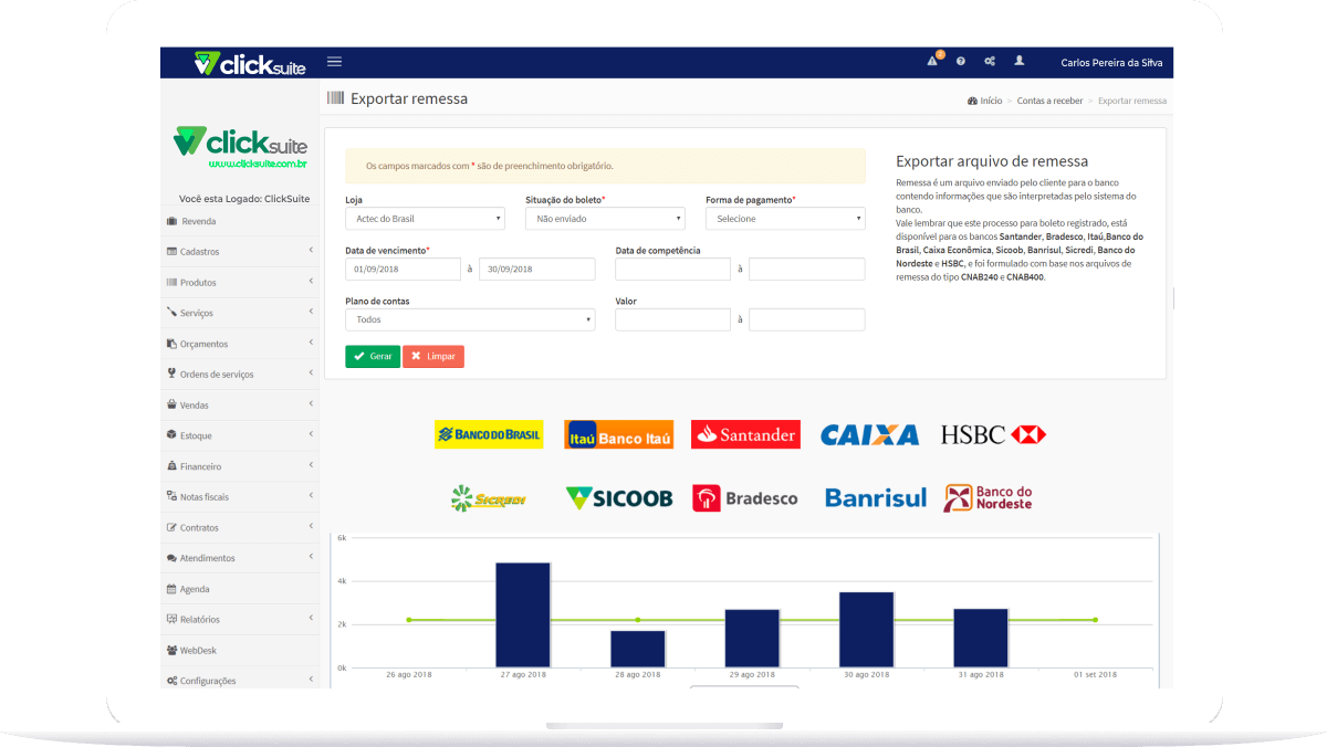 Emissão de Boletos - ClickSuite